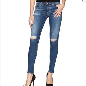 AG Adriano Goldschmied The Legging Super Skinny Ankle Distressed Jeans size 27